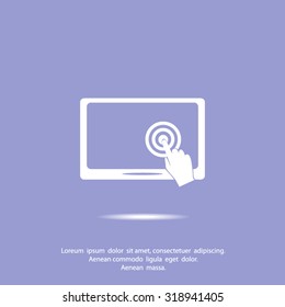 Vector icon tablet touch screen icon concept