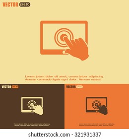 Vector icon tablet touch screen icon concept