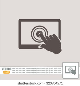 Vector icon tablet touch screen icon concept