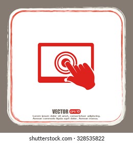 Vector icon tablet touch screen icon concept