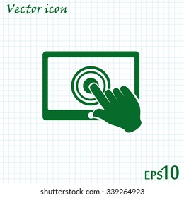Vector icon tablet touch screen icon concept