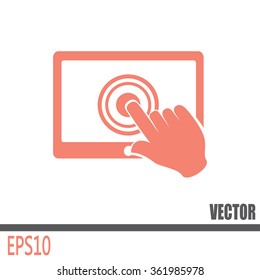Vector icon tablet touch screen icon concept