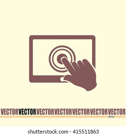 Vector icon tablet touch screen icon concept