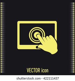 Vector icon tablet touch screen icon concept