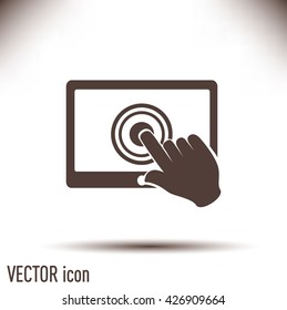 Vector icon tablet touch screen icon concept