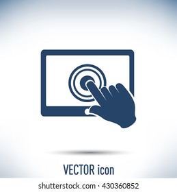 Vector icon tablet touch screen icon concept
