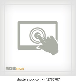 Vector icon tablet touch screen icon concept