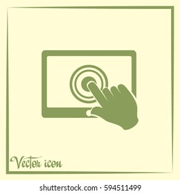 Vector icon tablet touch screen icon concept