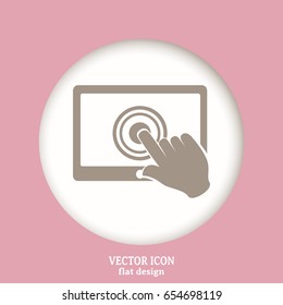 Vector icon tablet touch screen icon concept