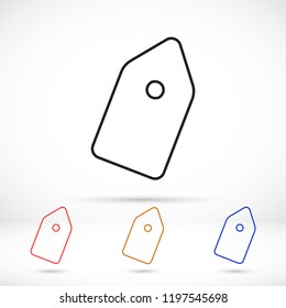 Vector icon tag 10 EPS
