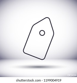 Vector icon tag 10 EPS