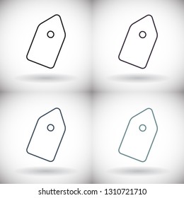 Vector icon tag 10 EPS