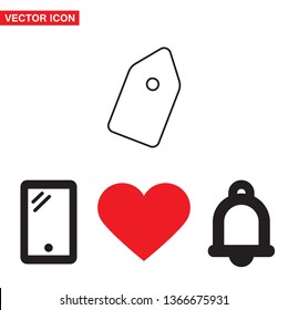 Vector icon tag 10 EPS
