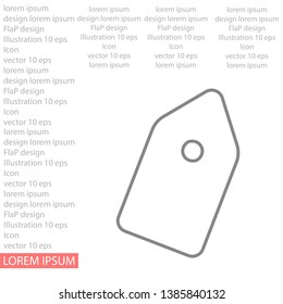 Vector icon tag 10 EPS . Lorem Ipsum Illustration design