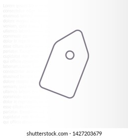 Vector icon tag 10 EPS . Lorem Ipsum Illustration design