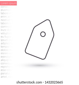 Vector icon tag 10 EPS . Lorem Ipsum Illustration design