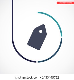 Vector icon tag 10 EPS . Lorem Ipsum Illustration design