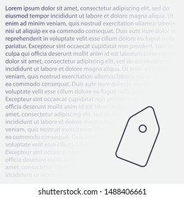 Vector icon tag 10 EPS . Lorem Ipsum Illustration design