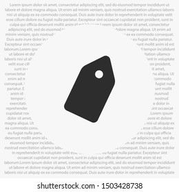 Vector icon tag 10 EPS . Lorem Ipsum Illustration design