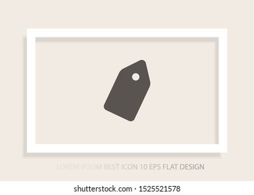 Vector icon tag 10 EPS . Lorem Ipsum Illustration design