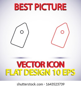 Vector icon tag 10 EPS . Lorem Ipsum Illustration design