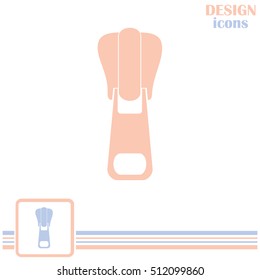 Vector icon tailor zipper