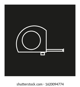 vector icon, with tape measure