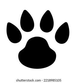 Vector icon of tapir footprints on a white background. The tapir silhouette design is great for animal logos and posters.