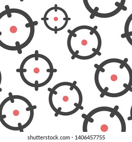 Vector icon of the target seamless pattern on a white background.