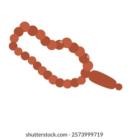 Vector icon of a tasbih with modern, minimalist design elements