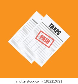 Vector icon for taxes document EPS10
