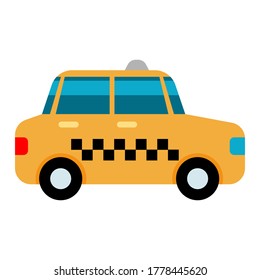 Vector icon of a taxi car.