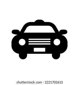 Vector icon of a taxi (front view)