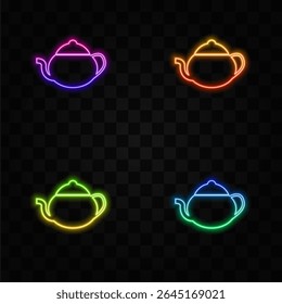 Vektorsymbol Teesymbol. Neonstil..