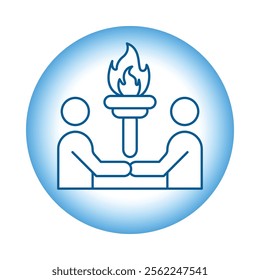 Vector icon for team motivation. Illustration of teamwork goals, success, and shared achievements.