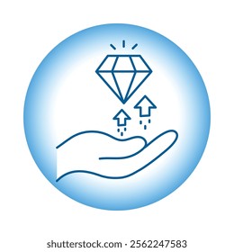 Vector icon for team motivation. Illustration of teamwork goals, success, and shared achievements.