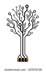 Vector Icon Of Technology Tree