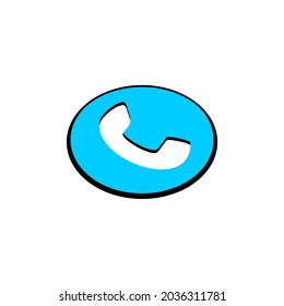 teléfono de icono vector en un círculo