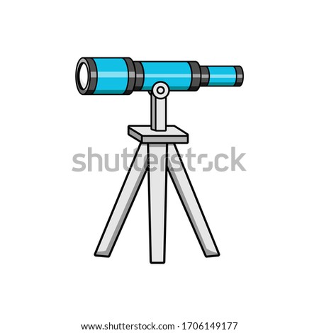 vector icon telescope illustration flat design