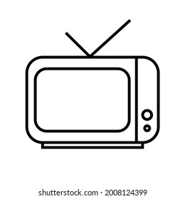 vector icon television (tv) line art design 