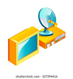 vector icon television and video