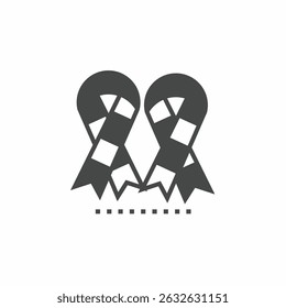 Vector icon template. Black and white ribbon icon design. Stock vector template.
