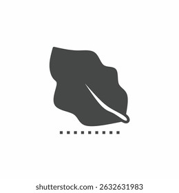 Vector icon template. Black and white leaves icon design. Stock vector template.