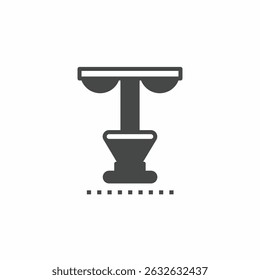 Vector icon template. Black and white street light icon design. Stock vector template.