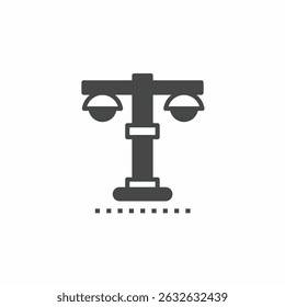 Vector icon template. Black and white street light icon design. Stock vector template.