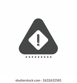 Vector icon template. Black and white caution sign icon design. Stock vector template.