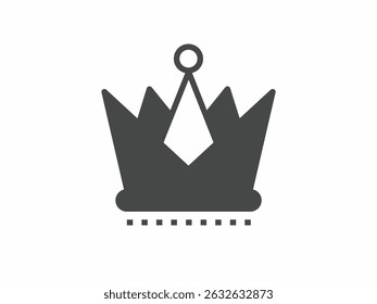 Vector icon template. Black and white crown icon design. Stock vector template.
