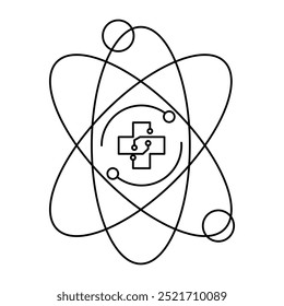 Vector icon template for healthcare technology and digital health platforms. Suitable for medical apps, telemedicine services, and health tech innovation.