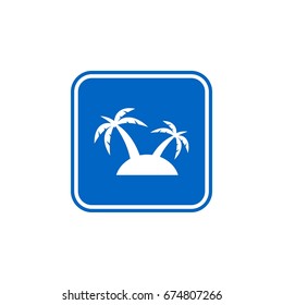 Vector Icon Template - Island Illustration Design. Vector EPS 10.