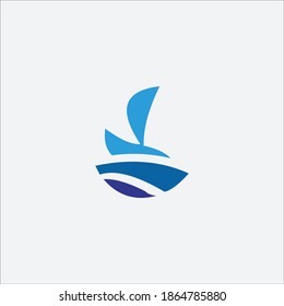 vector icon templet boat logo